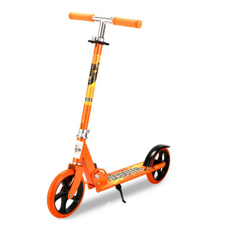 Алюминиевый складной Педальный скутер 20 см, 2 колеса, ножная педаль для взрослых и детей, скутер