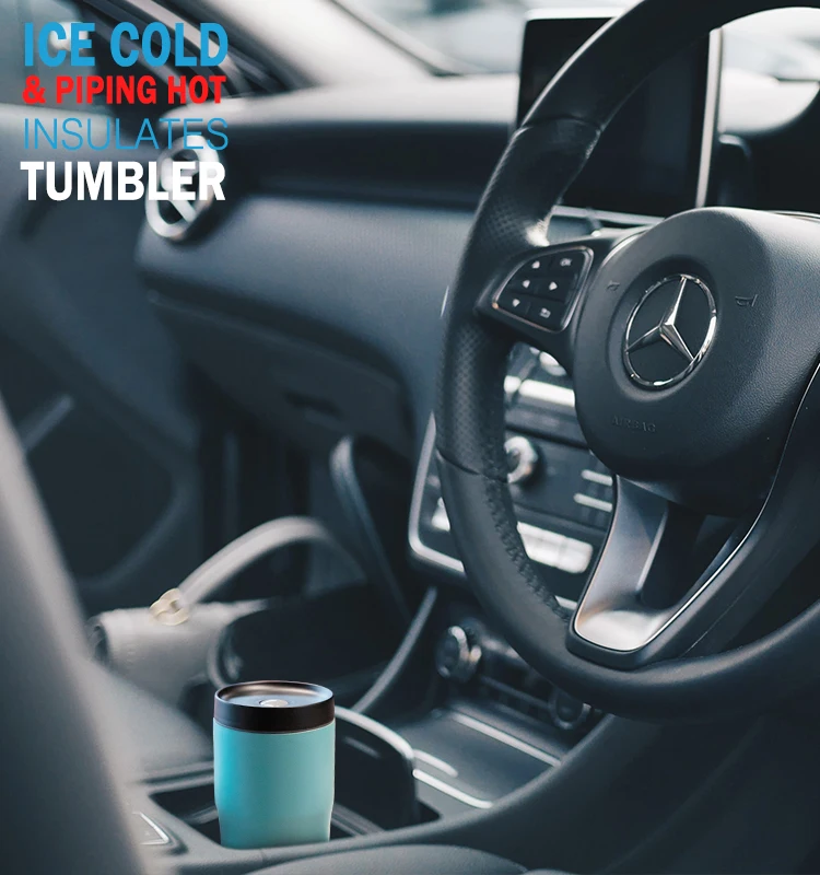 Car cup insulated coffee mug stainless double wall custom stainless steel tumbler for car