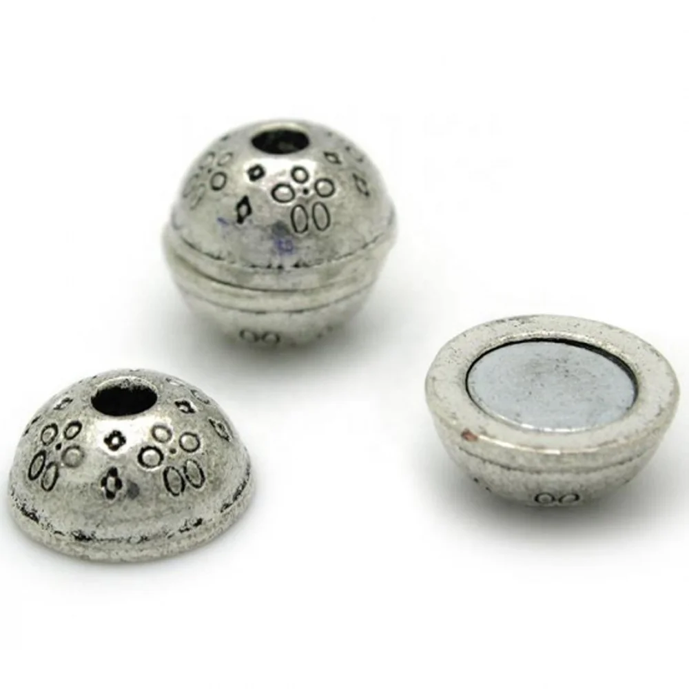 Accessories For Jewelry Making Close Beads Ball Bracelet Jewelry Clasp Zamak 4mm