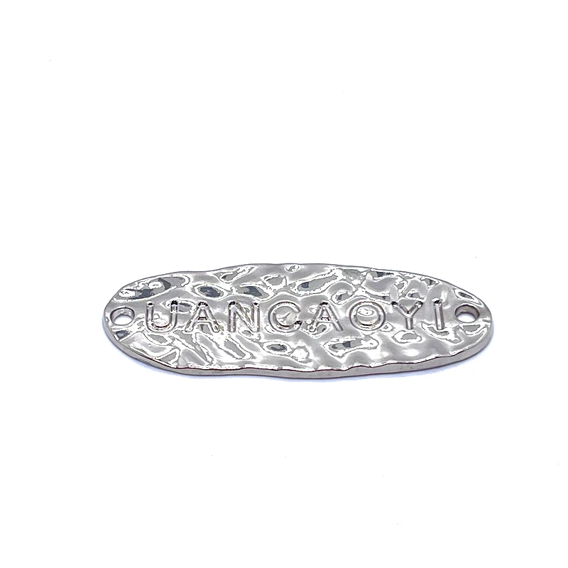 Decorative design custom garment metal brand logo metal clothing labels label metal bag tags