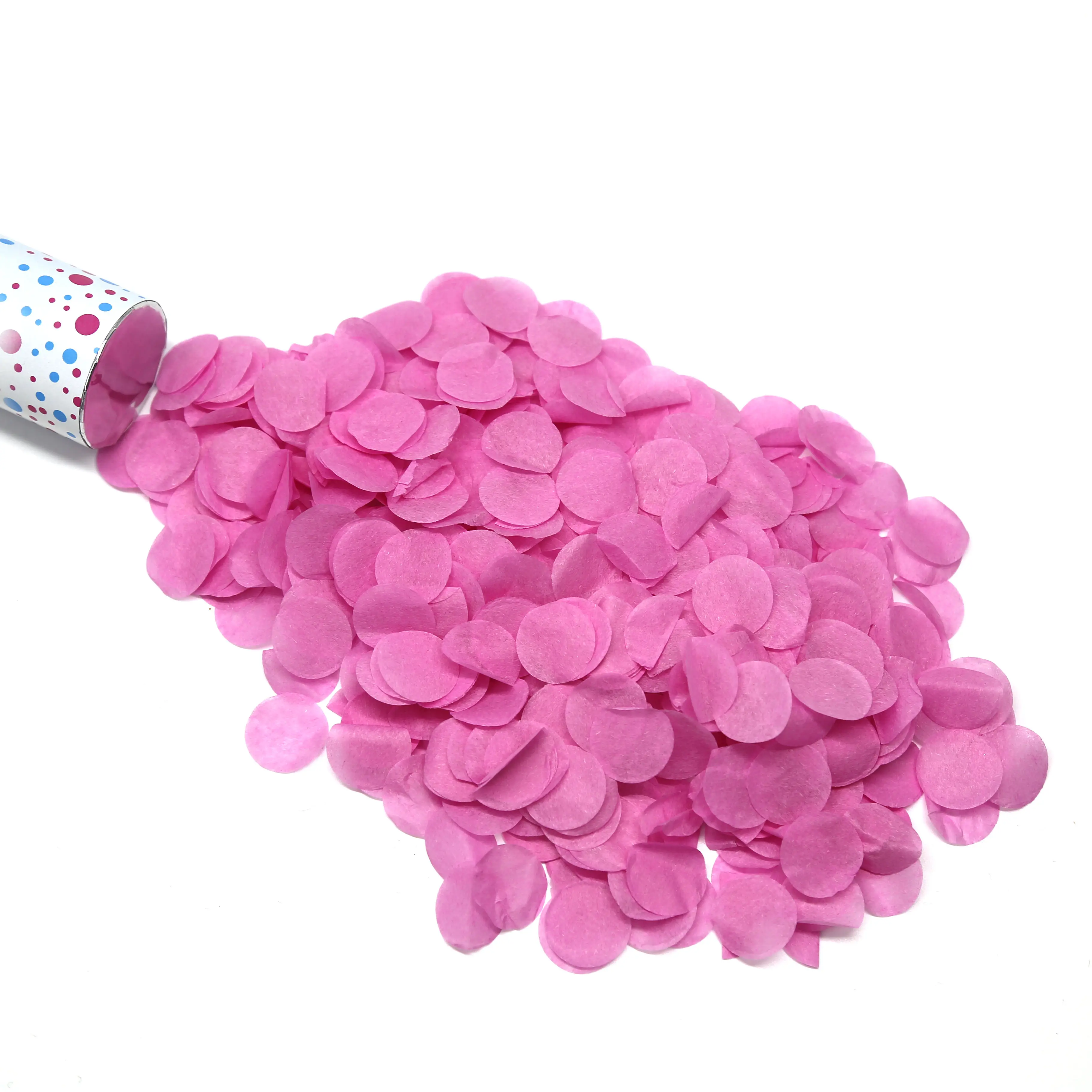Eco Friendly Gender Reveal Pink Smoke Bomb Powder Paper Sticks Party Popper Confetti Cannon