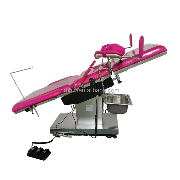 Hot Sale Multifunction Three Function Labour Room Delivery Table Birthing Table with Stirrups