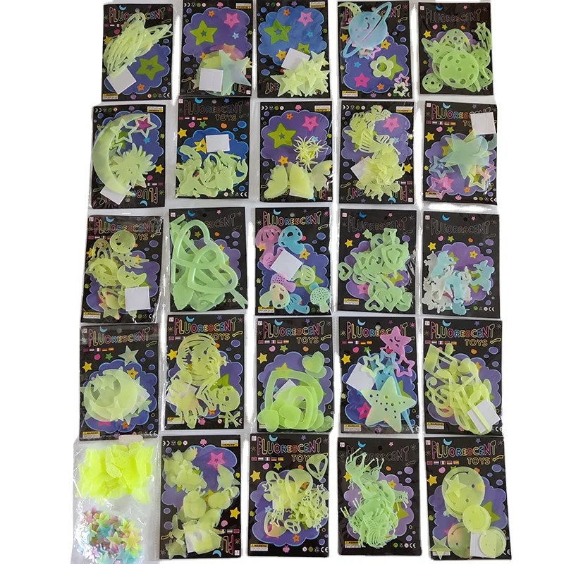 PVC glow effect in the dark stars 3d wall stickers for home decoration and baby room PVC18187