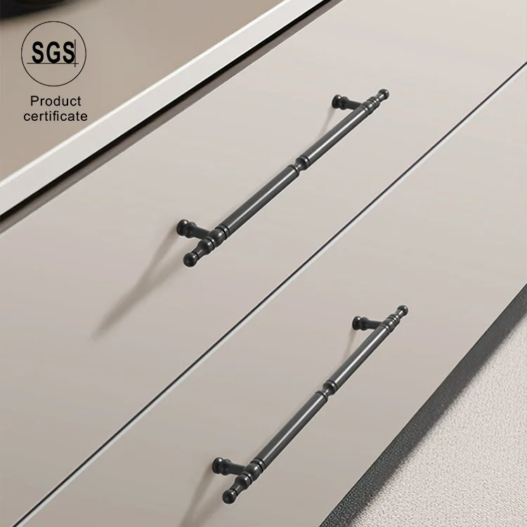Nordic Simple Zinc Furniture Handles Curved Design Round Feet Wardrobe Cabinet Drawer Handle