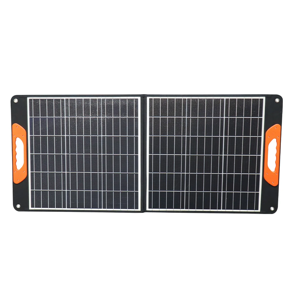 Hight Efficient Outdoor Portable 100w Photovoltaic Panel  Etfe Monocrystalline Foldable Solar Panels With 220v Solar Power Bank