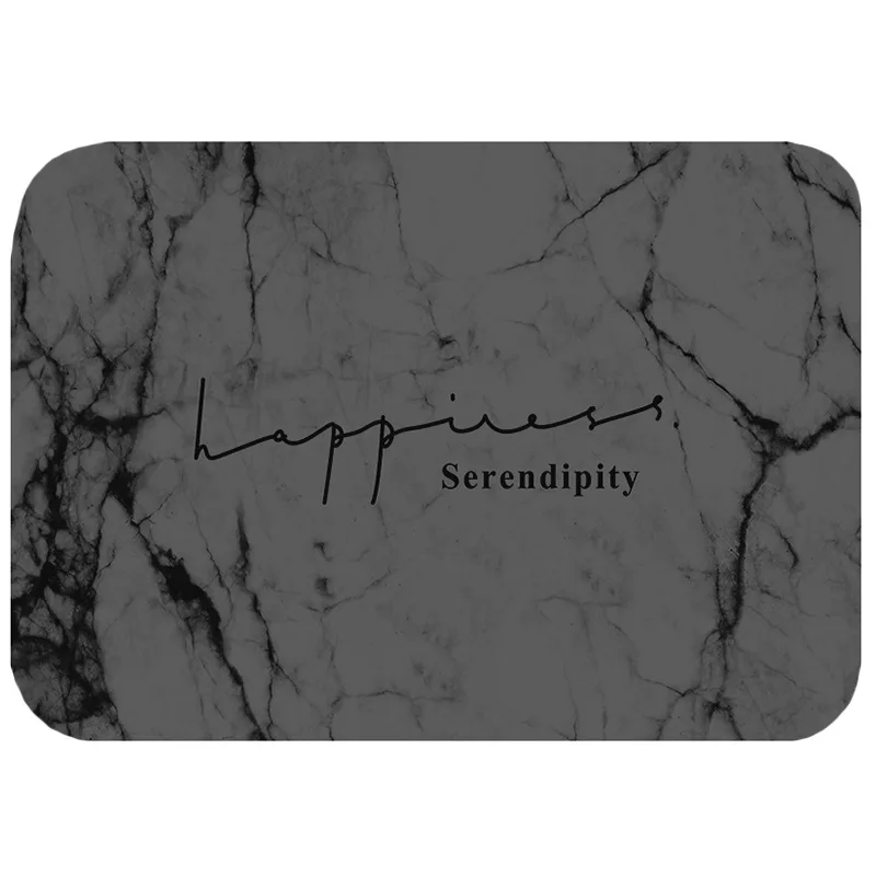 Diatom Mud Mat Stone Bath Mat Bathroom Floor Mats Fast Water Drying Absorbent Hard Shower Rug Print Pattern Modern