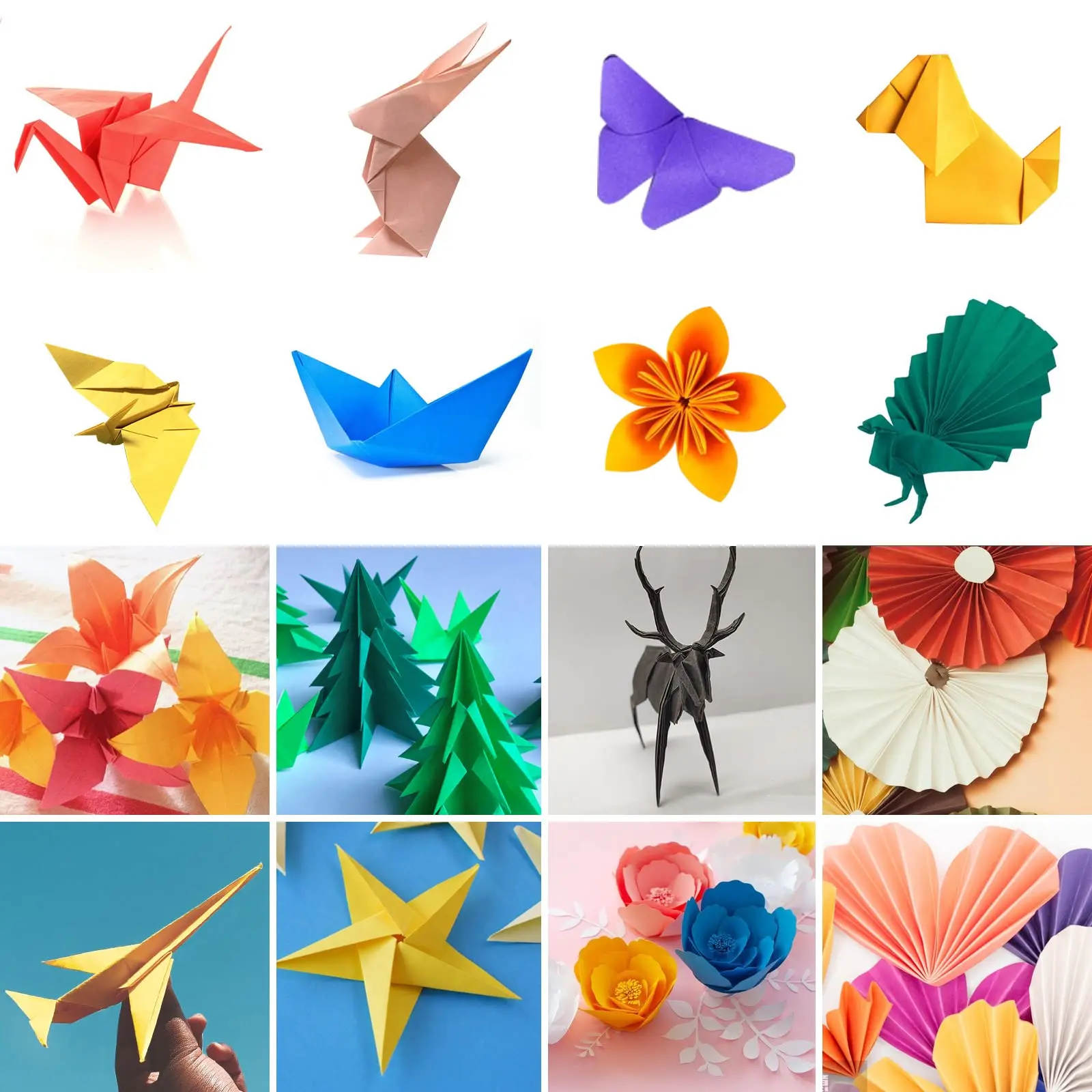 Custom Wholesale Bright Color Origami Paper A4 Size 80gsm Fluorescent Paper for Crafts & Arts