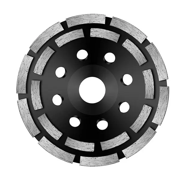 EN13236 4'-9' Double Row Diamond Grinding Cup Wheel for Concrete Applied With Angle Grinder and Floor Polishing Machine