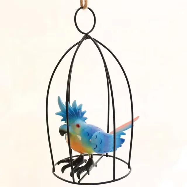High Quality Custom Plastic Parrot Garden Ornament Cute Bird PE Yard Stakes Indoor Outdoor Balcony Decor Durable Metal Iron