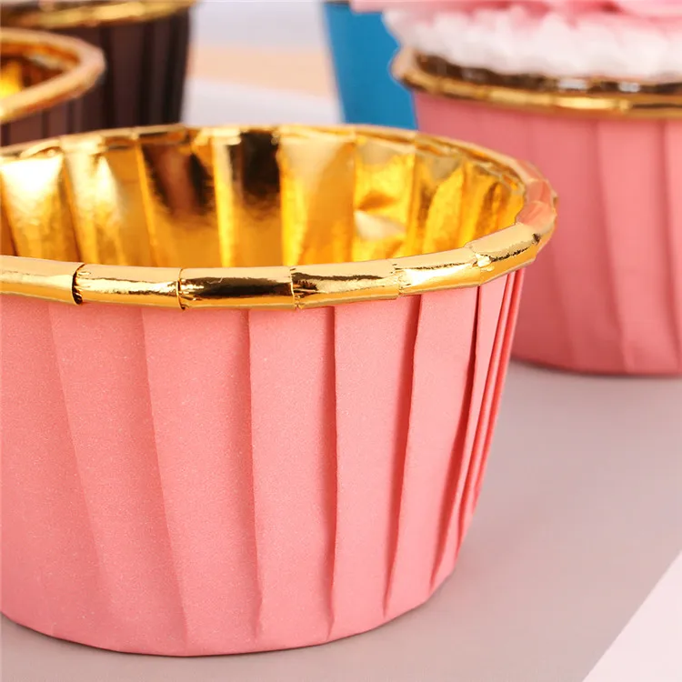 
New 50 Pcs/set Cupcake Paper Cups Muffin Cupcake Liner Wrapper Cake Baking Mold Tools Tray Case for Party Wedding 