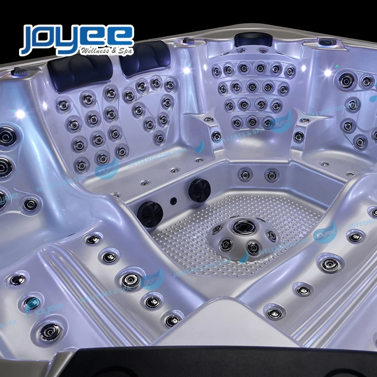  JOYEE 6 person family outdoor hot tub garden balcony springs bath pool spa with jacuzzi function whirlpool