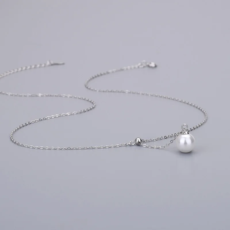 18Inch 925 Silver DIY Y Chain Charms Link Necklace with Clasps & Cup Pearl Bail Pin for Jewelry Making