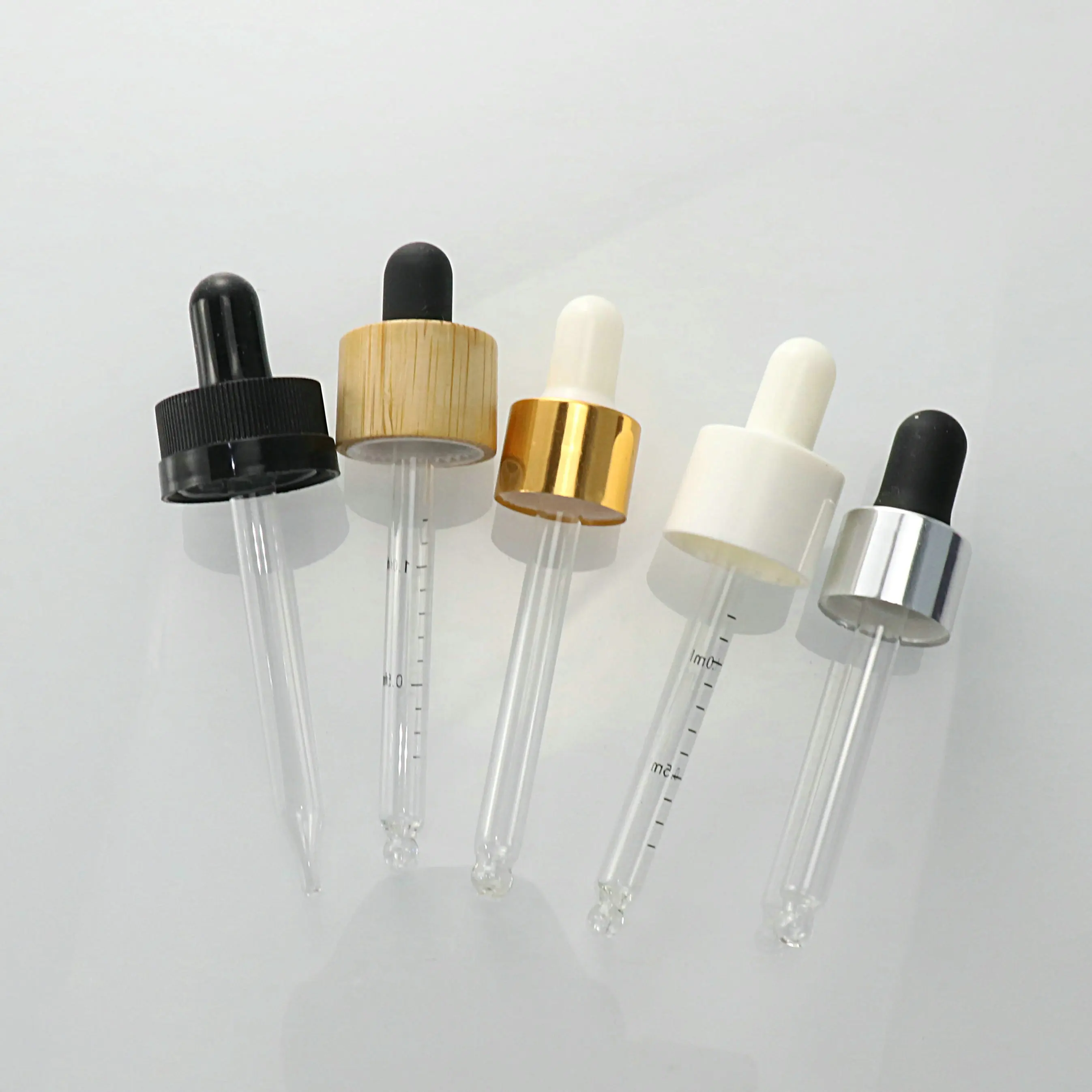 Environmental 18/410 20/410 24/410 Bamboo Dropper Cap Plastic Cap Essential Oil Wooden Dropper Bottle Cap Supplier