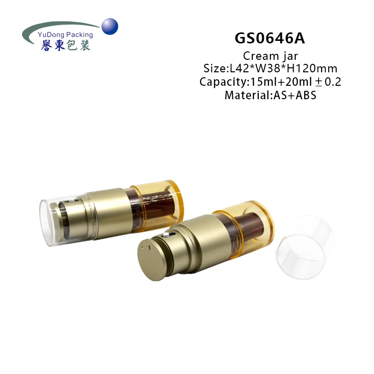 Cosmetic Plastic Two-Bottle Design MIni Bottles  Airless Pump Bottles For Skincare