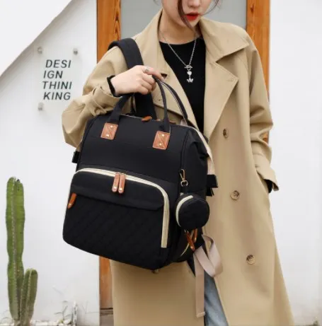 Amazon Hot Sale Multi functional Custom Logo Travel Maternity Bag Baby Waterproof  Diaper Bag Large Capacity Backpack Bags