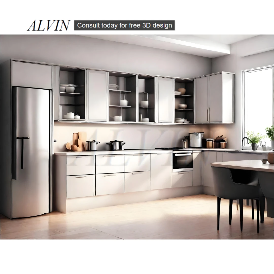 ALVIN Factory Direct Wholesale Home/Project Simple Kitchen Cabinet Affordable Cabinet of Kitchen Furniture kitchen drawers