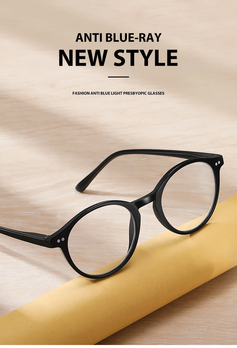Mens round frame anti blue light reading glasses strength 1.0 1.5 2.0 2.5 3.0 3.5 4.0 reading glasses blue light blocking