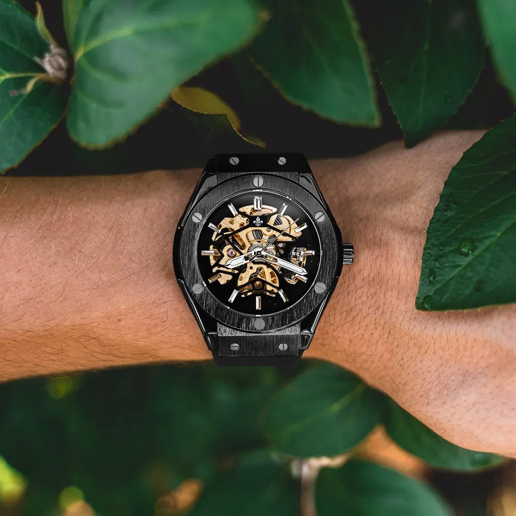 Новая модель дизайнерские механические часы-скелетоны без бренда турбийон роскошные мужские наручные