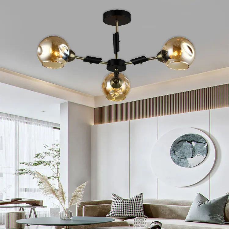 Ganva Wholesale Nordic Modern Restaurant Magic Bean E14 Glass Ball Ceiling Led Chandelier Light