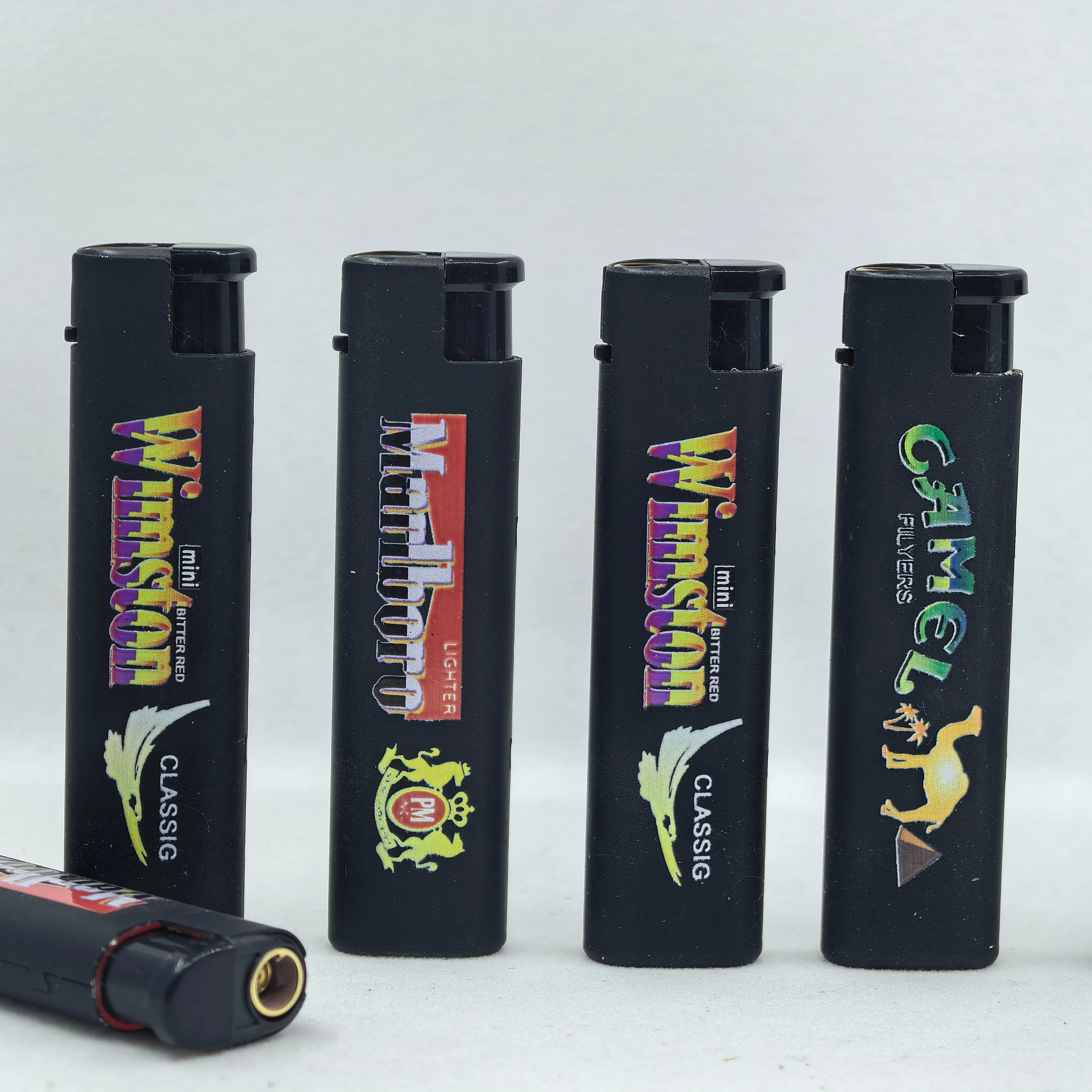 Струйная многоразовая металлическая крышка пластиковая Бутановая электронная зажигалка