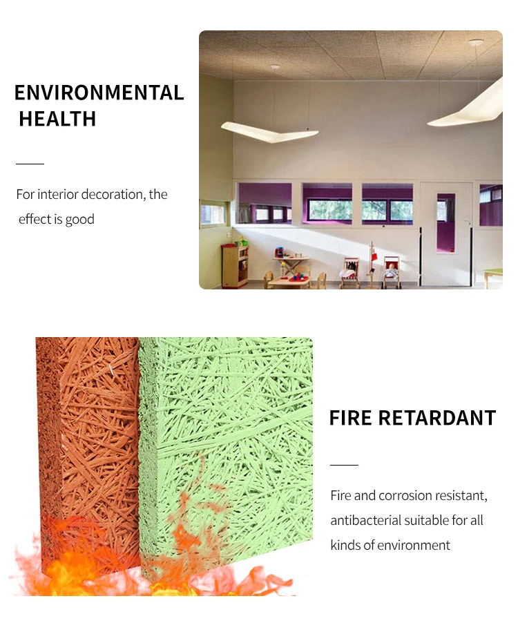 Lower Factory Price Reasonable price wood wool acoustic fibre wall panel  Other Soundproofing Materials