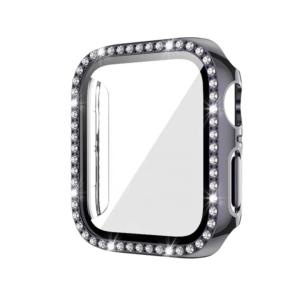 
New Compatible with Apple Watch Case 40mm for iWatch Series 6 5 4 Bling Diamond Protective Cover for 38mm 