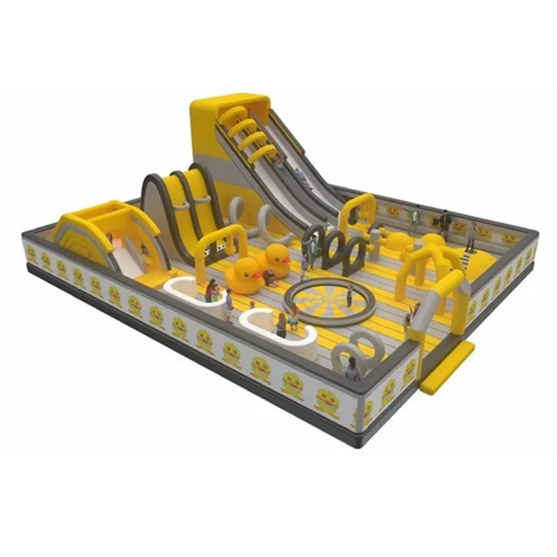 yellow duck Playground park commercial inflatable bouncer air jumping bouncing castles inflatable bouncy castle with slide