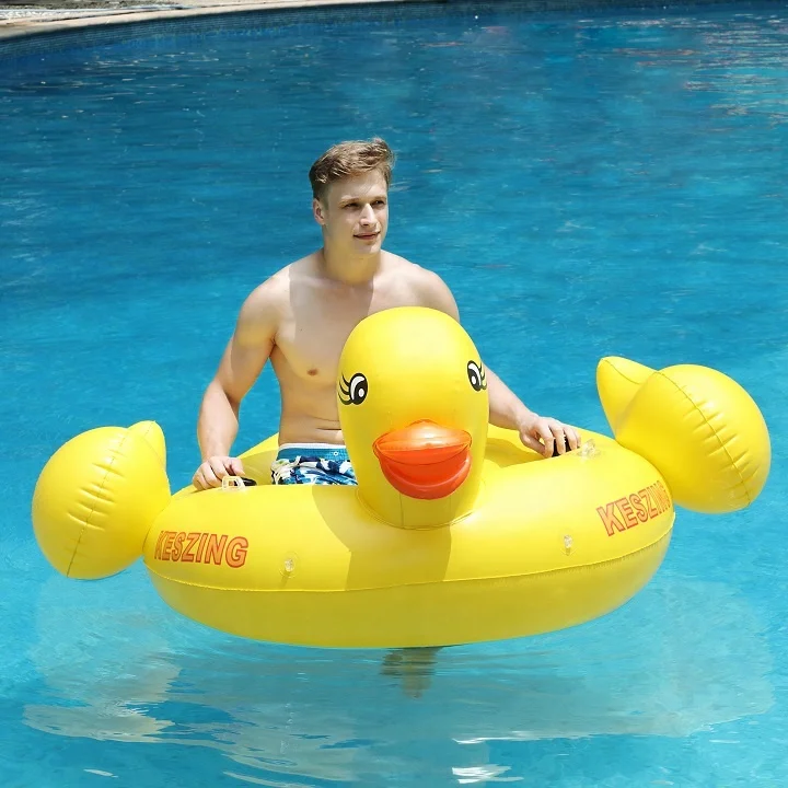 2019 hot selling new design custom inflatable yellow duck motorized floats for adults