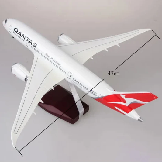 1/130 Scale 43CM Qantas Airways Boeing 787 B787 Aircraft Model Civil Aviation Passenger Aircraft Simulation Decoration Gift