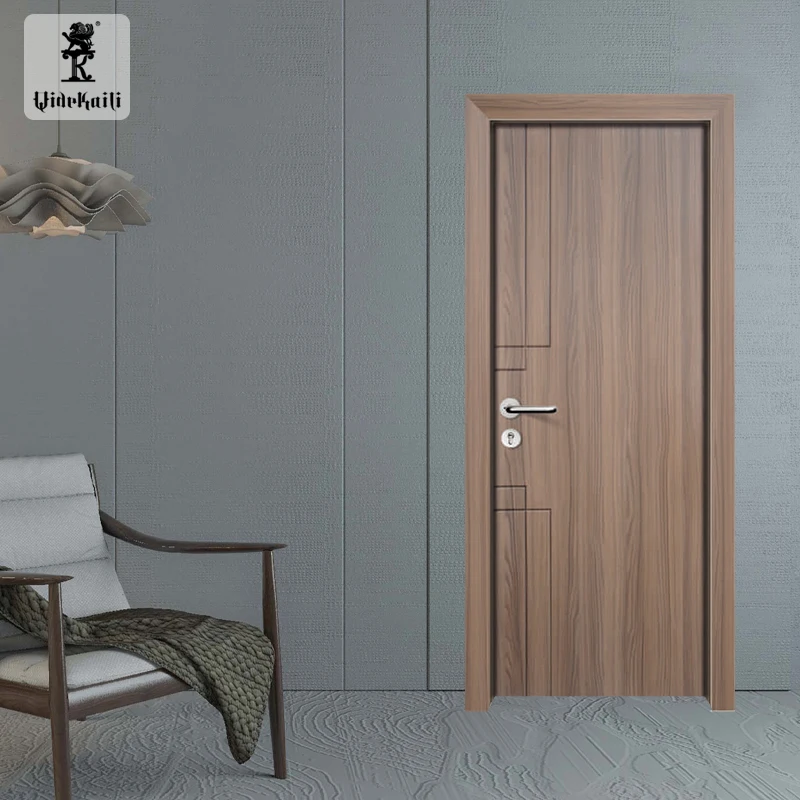 Customized Size And Design Modern WPC Skin Interior Doors For Houses With Frame