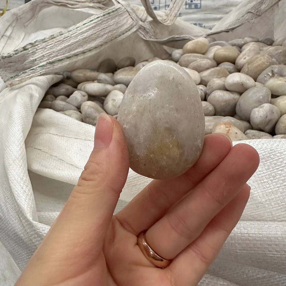 Garden Decoration white Stone River Cobbles Landscape Pebbles