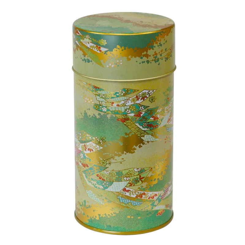 Reliable sufficiently airtight black metal large tea tin can