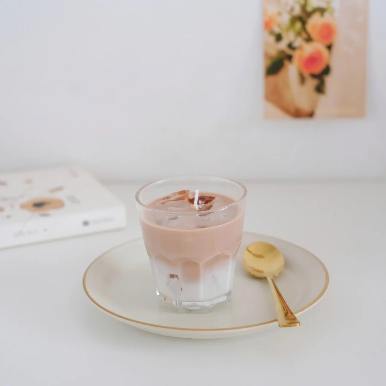 Scented Candle iced cube jelly coffee latte drink shape home ornament fragrance holiday creative gift