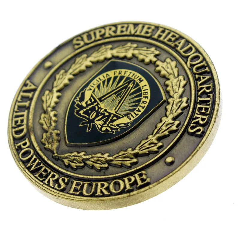 Factory manufactures cheap high quality custom company logo coins shiny antique metal sporting event challenge coins