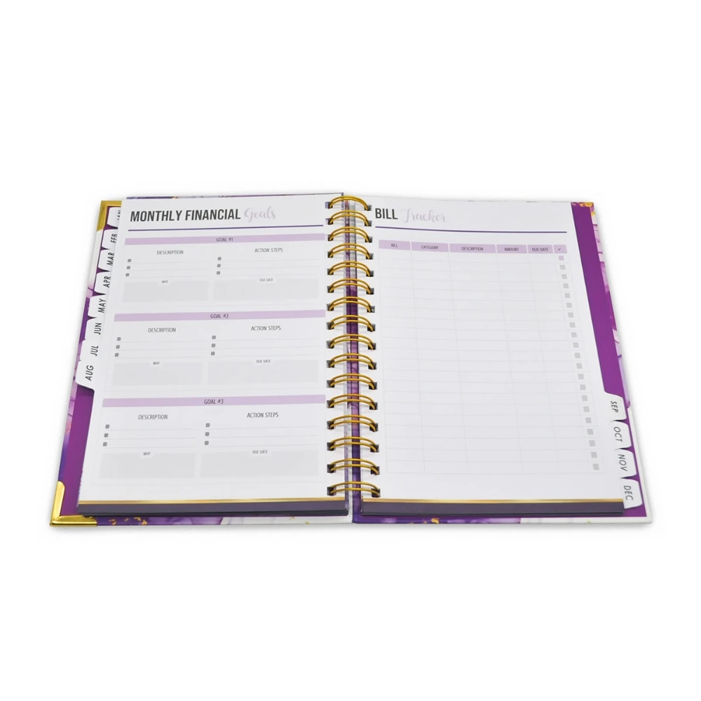 Custom printing Appointment Book Metal Spiral Simplified To Do List Task Planner Daily Journal Supplier Weekly Planner Notebook