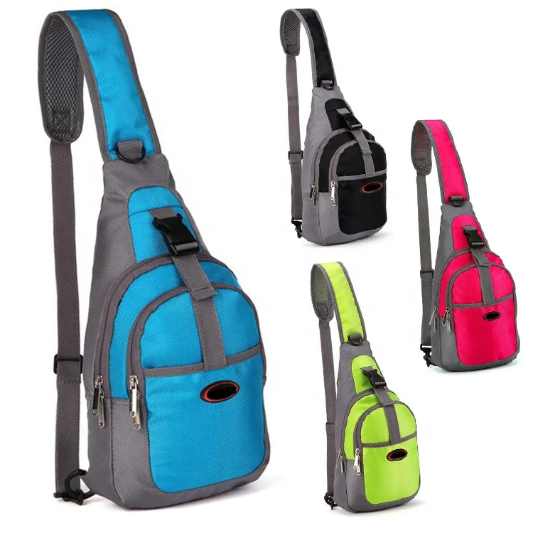 Pinghu Sinotex Gym Chest Shoulder Bag  Polyester Promotion Unisex Waterproof Sling Chest Bag Hiking Gym Sports Crossbody Bags