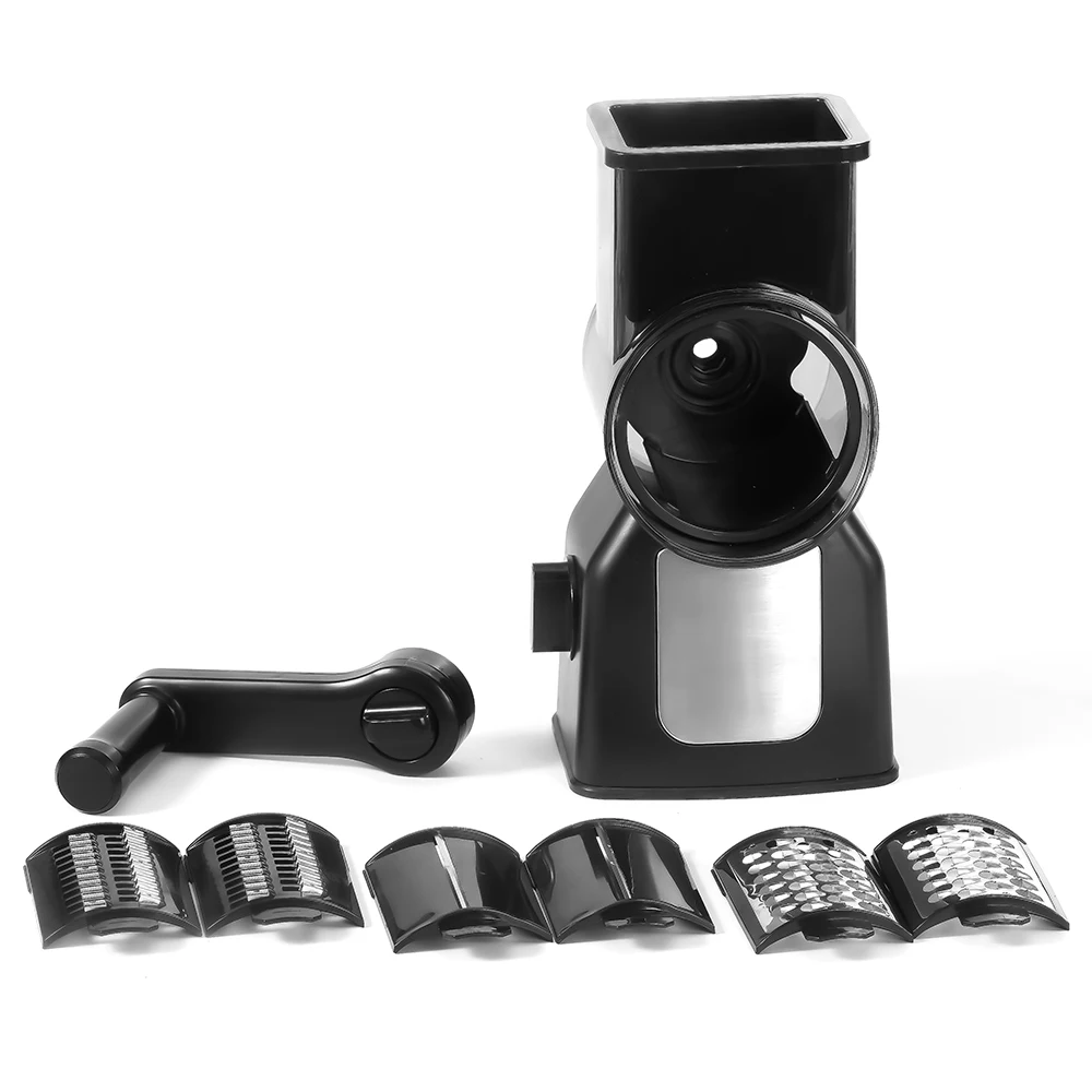 Wholesale Rotary Multifunctional Vegetable Drum Slicer Cutter with 3 Stainless Steel Blades for Kitchen