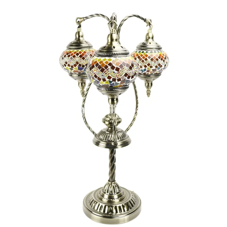 Tokin-lighting (TP3M02) Handmade Mosaic Art Turkish LED table Lamps