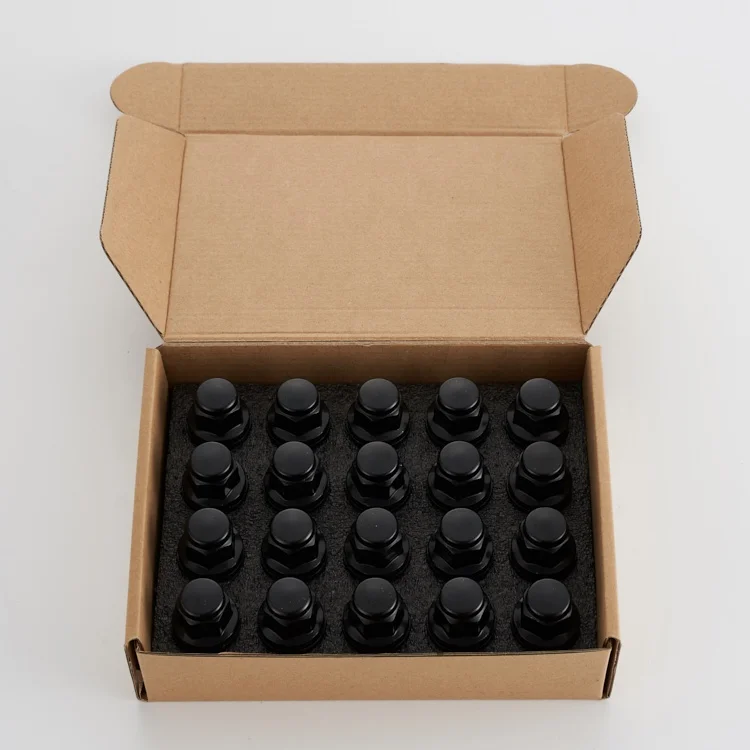 Набор из 20 12x1 25 1 47 дюймов 13/16 Hex OEM Mag стильная шайба Заводские Сменные черные гайки для Nissan Infiniti колеса
