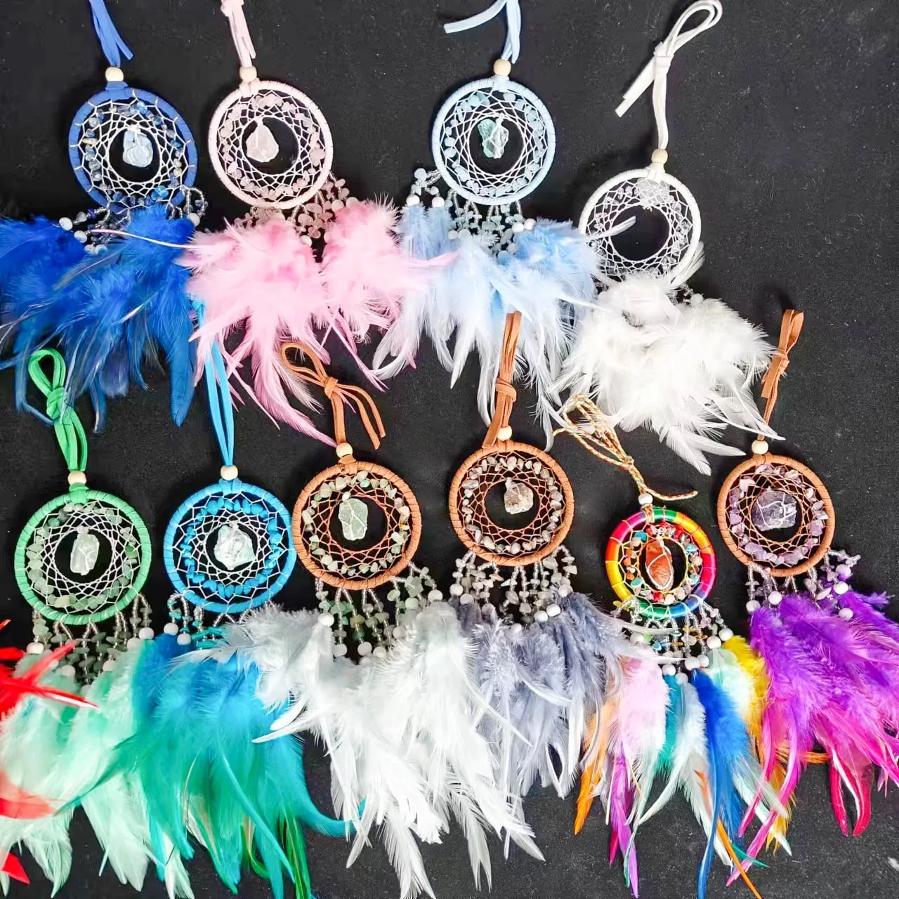 Оптовая продажа высокое качество натуральный кристалл Ловец снов камни целебные кварцевые изделия для украшения дома