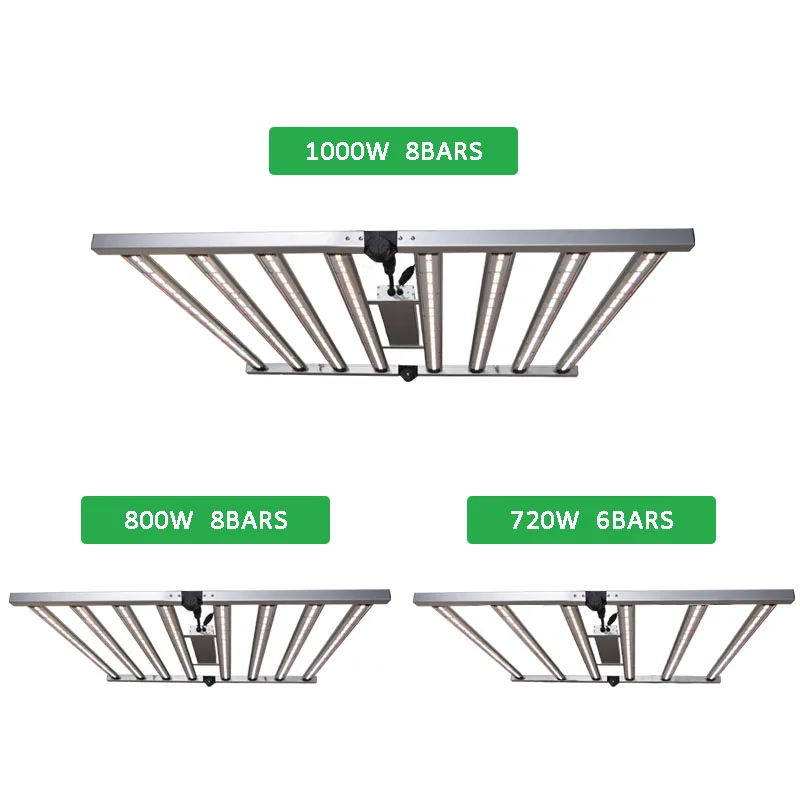 Hydroponic Full Spectrum 800w 1000w 8 Bar Commercial Led Grow Light With 0-10v Dimming