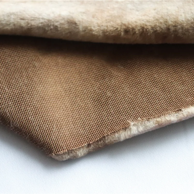 High Quality Fake Rabbit Ladies animal print faux fur fabrics for Women