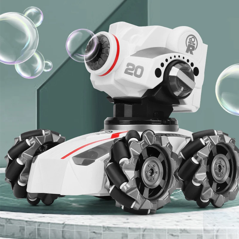 2022 RC Tank Car Water Bomb 4WD Electric Watch Remote Control Cars Kids Military Toys RC Tank Stunt Car