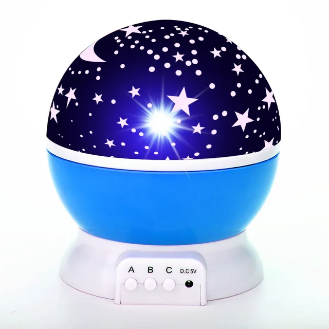 USB 360 градусов вращение освещения Master романтическая ночная лампа Луна Звезда проектор 3d светодиодный ночник для детей Детское праздничное