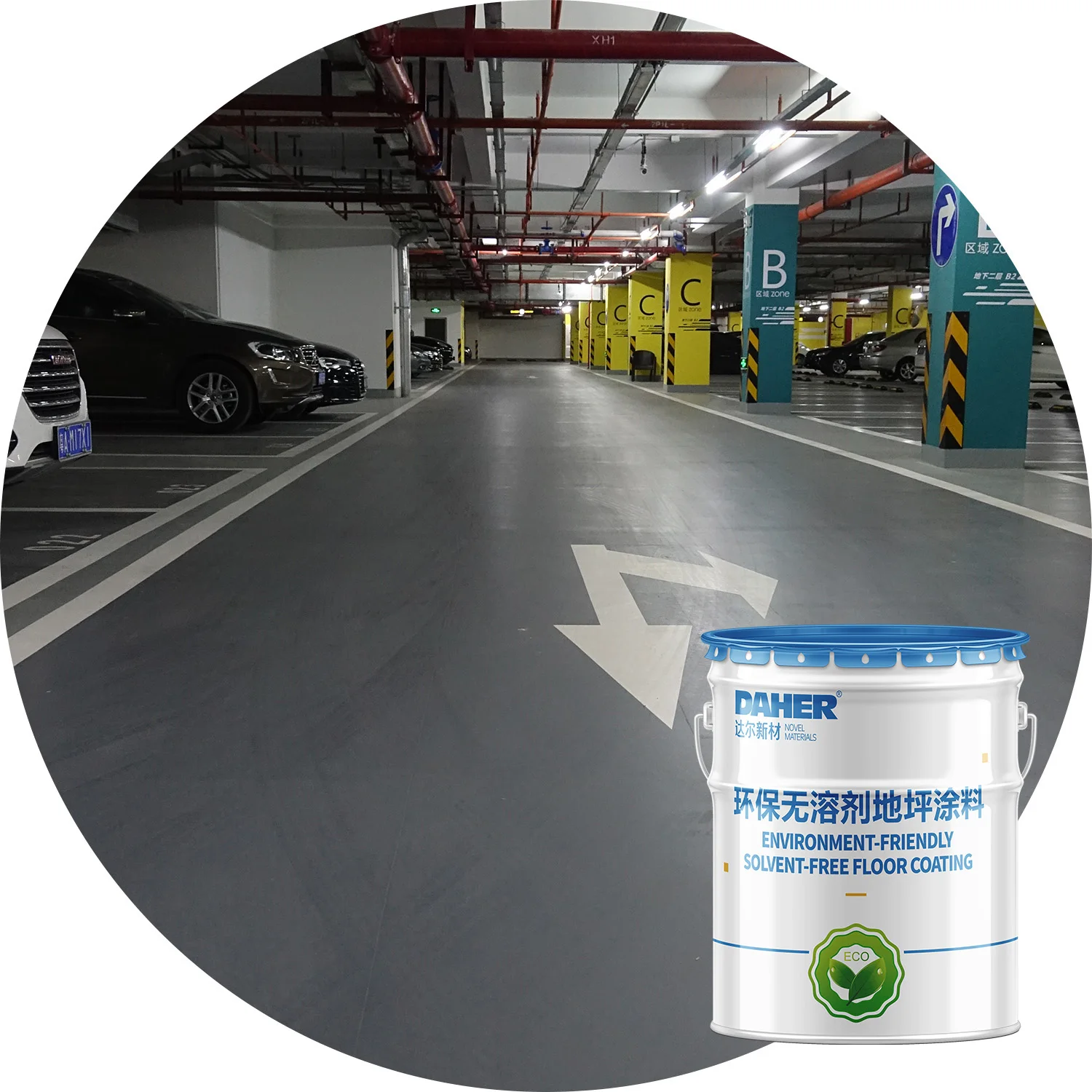 Hard Wearing Concrete Repair Epoxy Self Levelling Paint