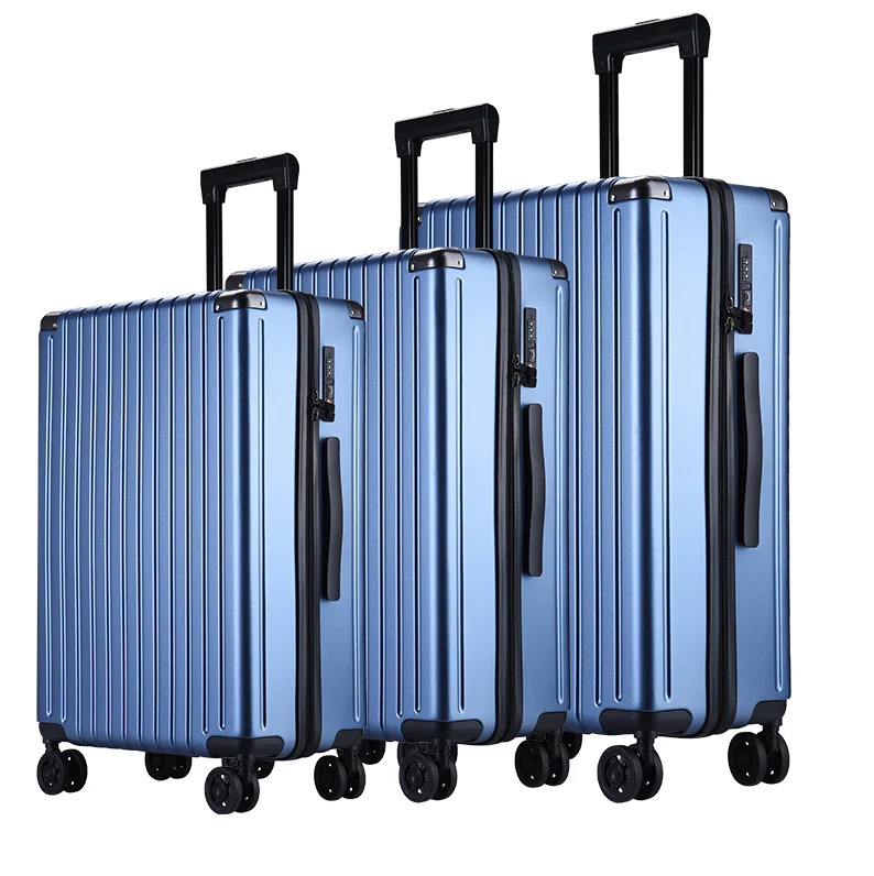 RS luggage 3 pieces abs luggage sets carry on light weight 16 inches suitcase with hand cosmetic bag travel luggage set