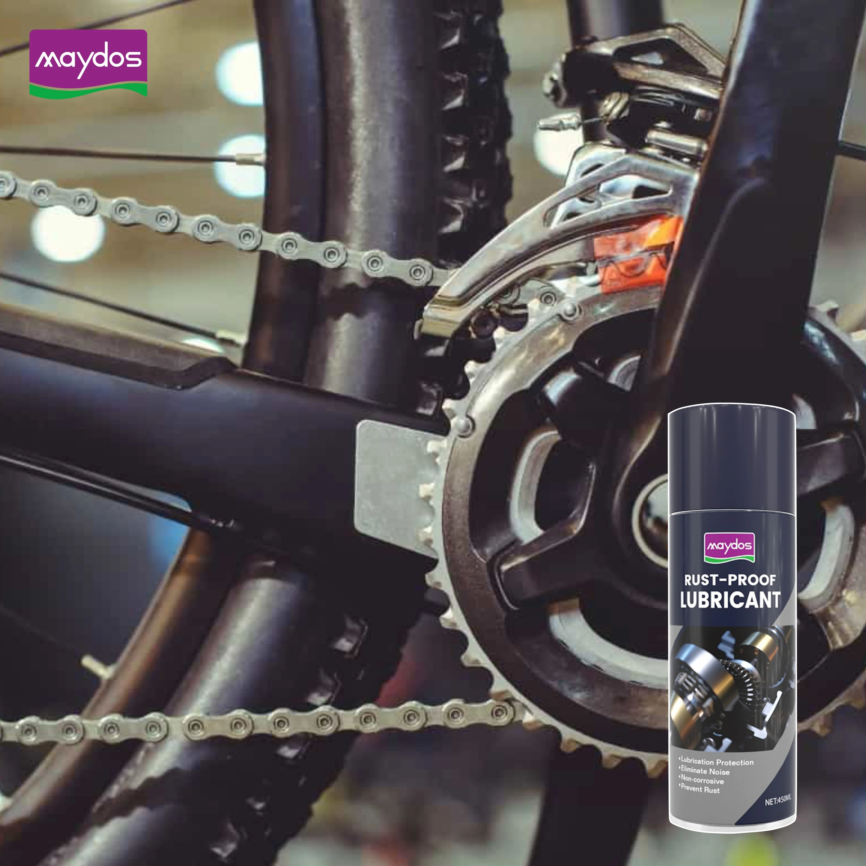 Maydos 450ML Anti Rust Lubricant Aerosol Spray Anti Rust Spray Cleaner