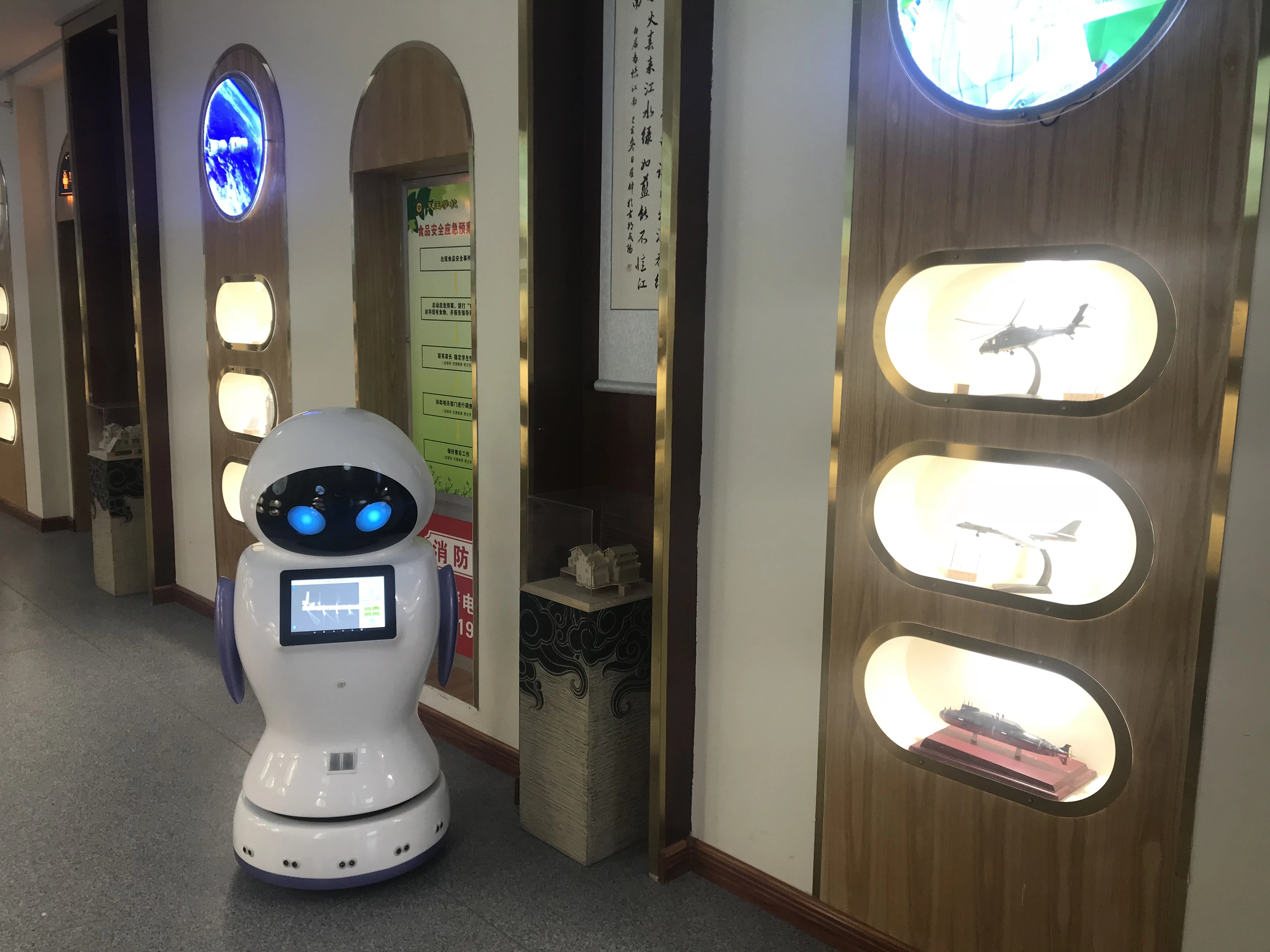 Provide a variety of configurations of the hotel reception delivery service robot