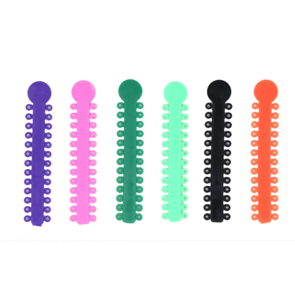 Dental material rainbow orthodontic colorful ligature tie for dentist