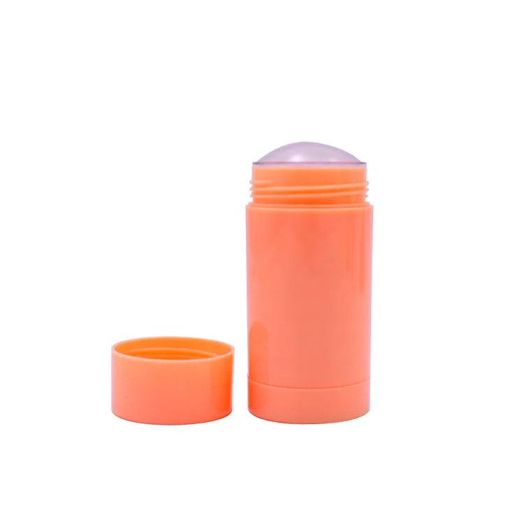 30g cylinder shape plastic mud mask stick container cosmetic tube for sunscreen cosmetic packaging